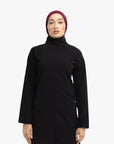 Black Mock Neck Top