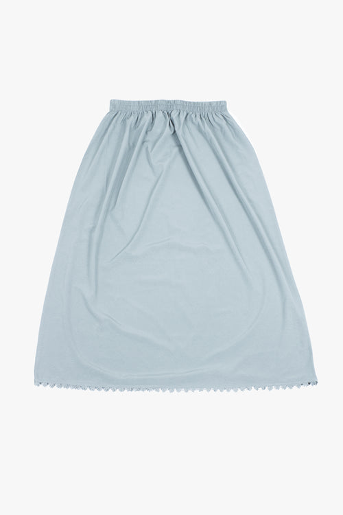 Mist Blue Etched Crepe Lace Skirt
