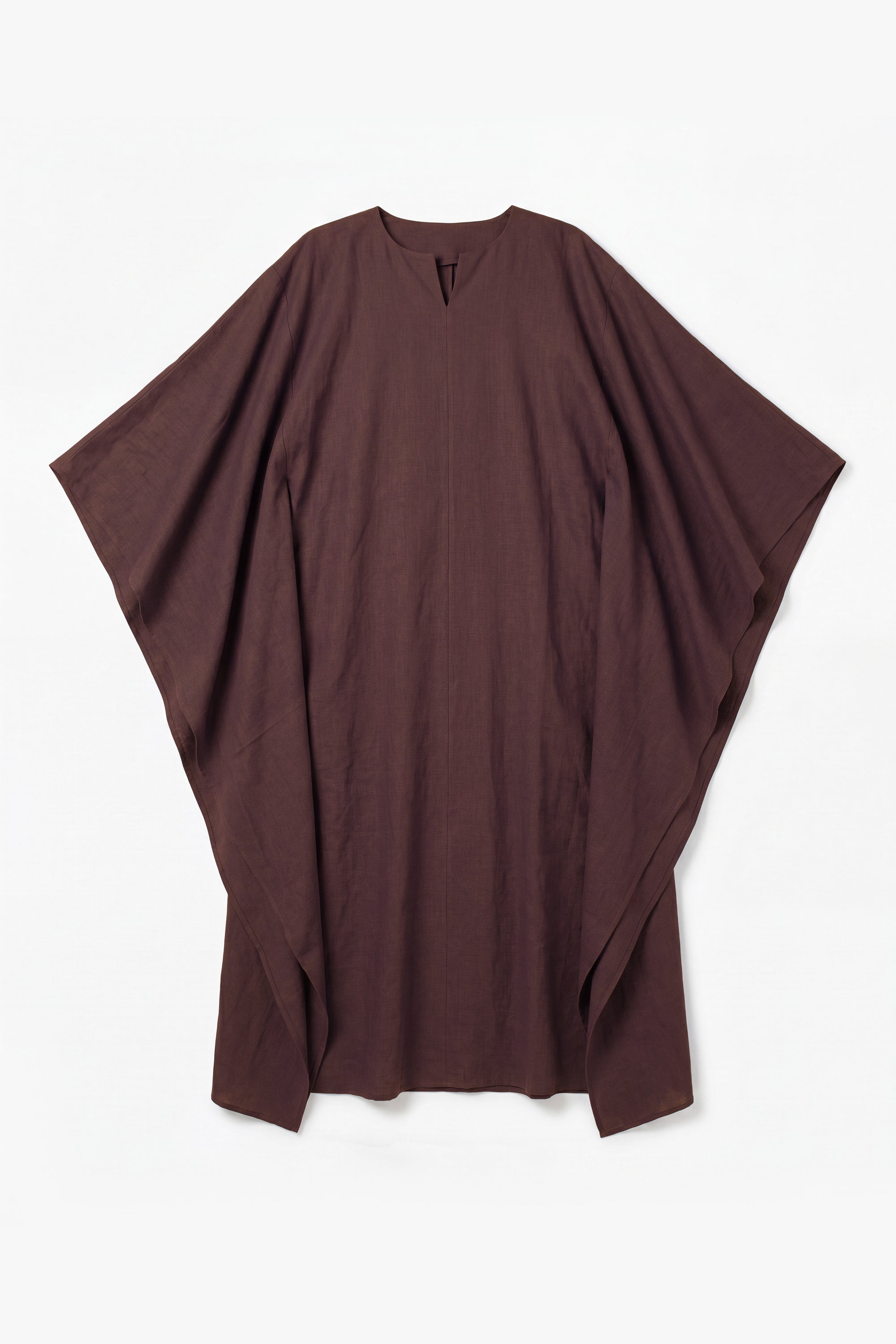Mocha Brown Linen Cotton Kaftan
