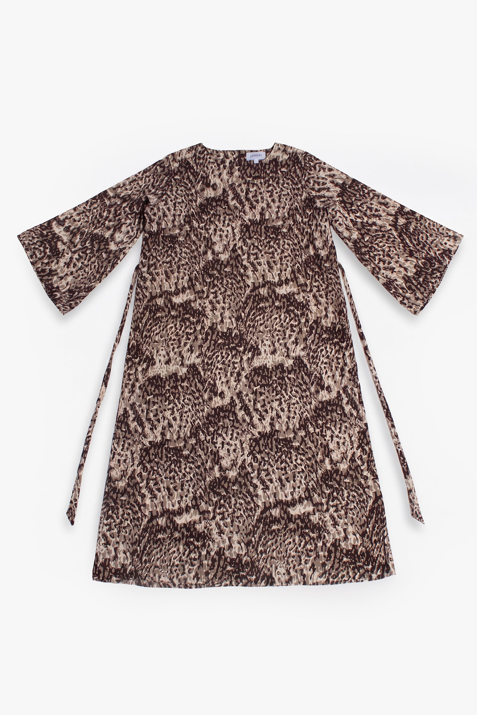 Brown Print Abaya