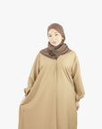 Coffee Open Cuff Sleeve Abaya