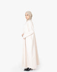 Cream Pleat Abaya
