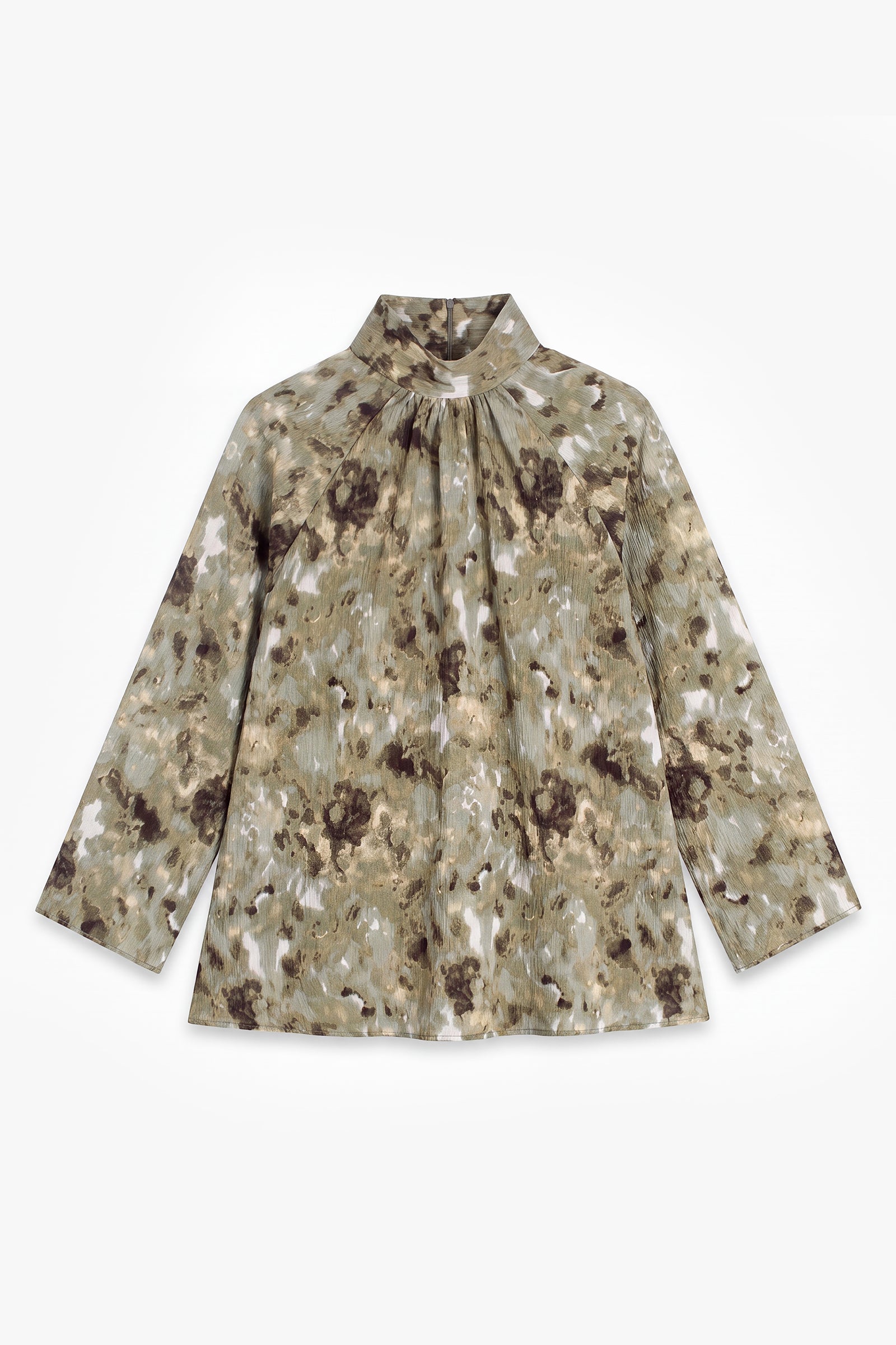 Olive Print Top
