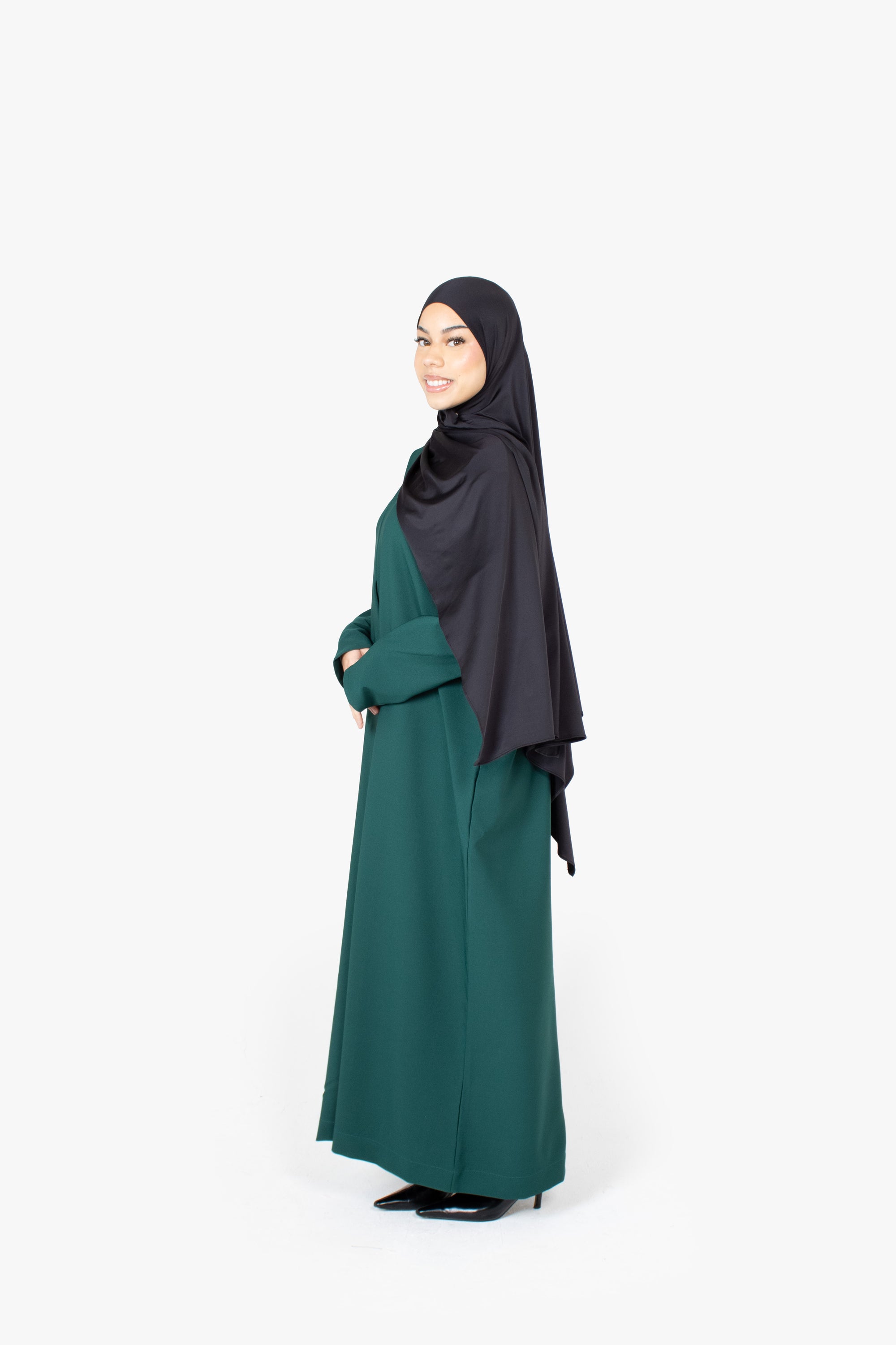 Emerald Green Pleat Abaya