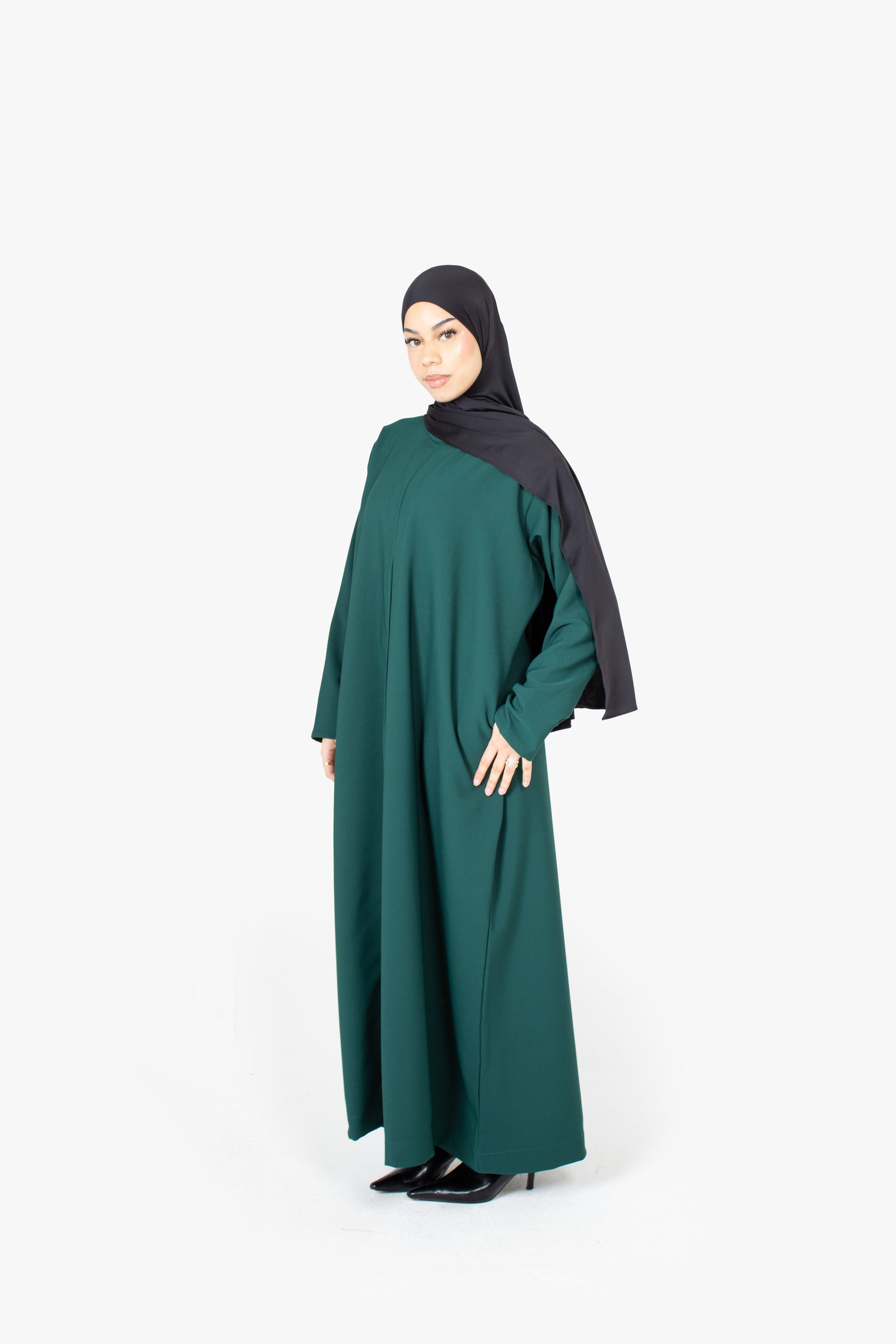Emerald Green Pleat Abaya