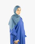 Ocean Blue Poet Sleeve Abaya