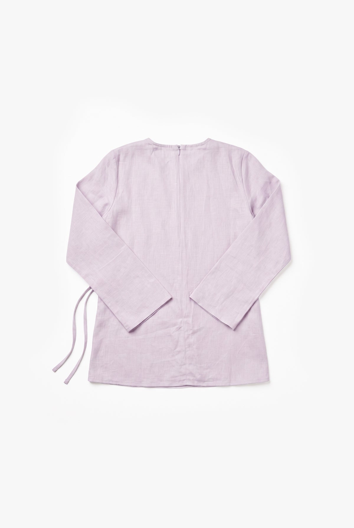 Lilac Linen Cotton Wrap Top