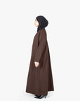 Mocha Brown Pleat Abaya