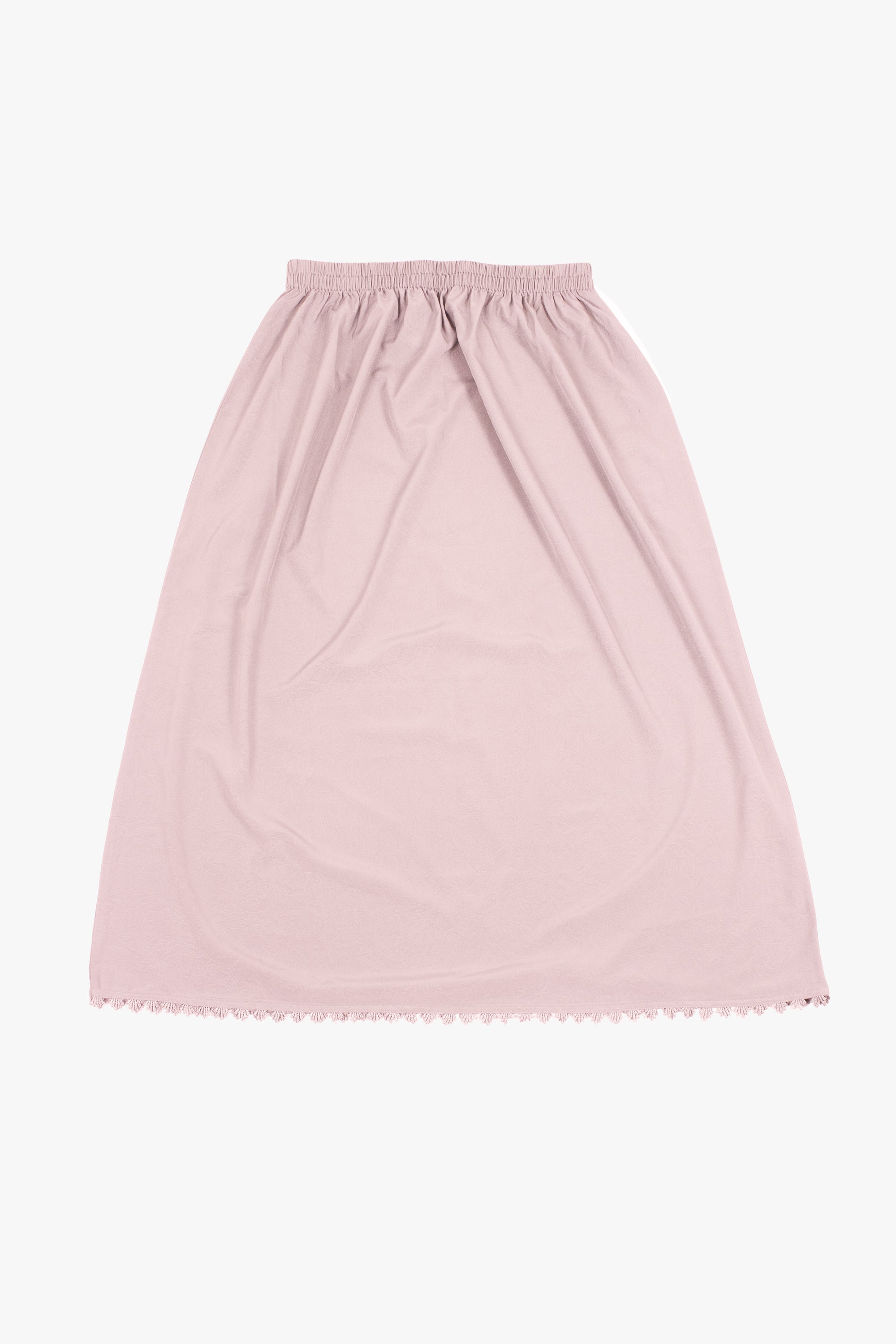 Rose Pink Etched Crepe Lace Skirt