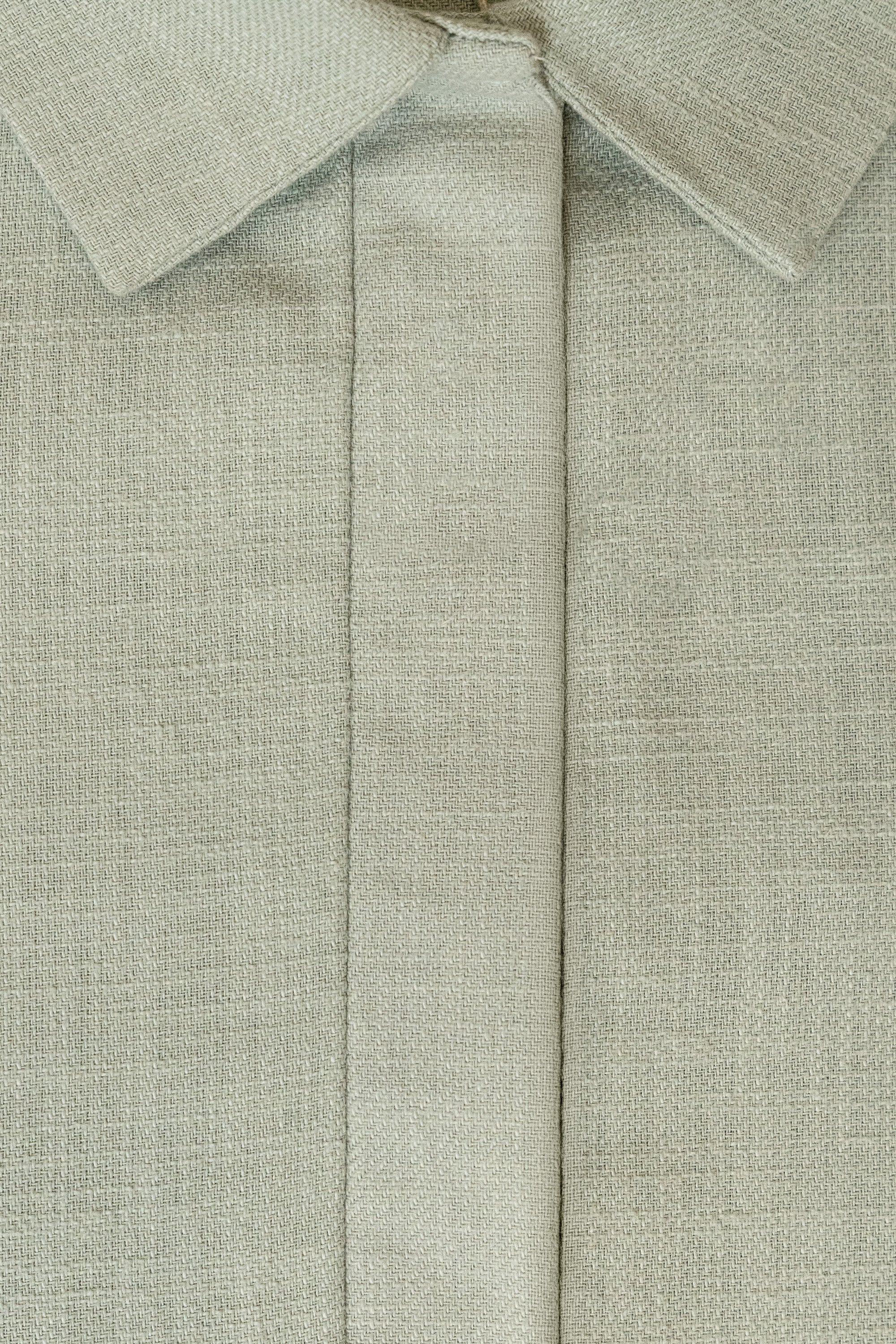 Sage Cotton Collar Abaya