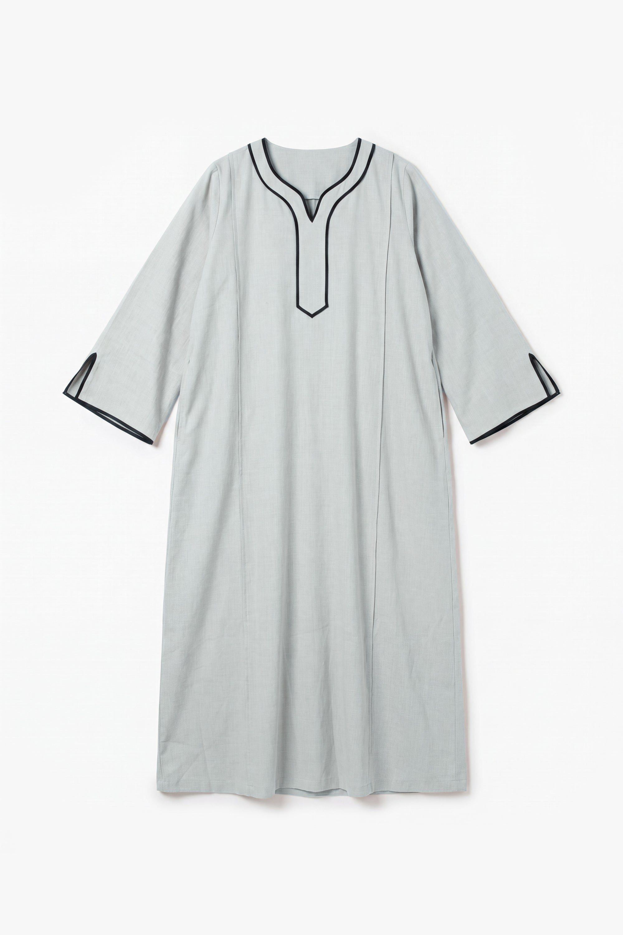 Sage Cotton Piping Abaya