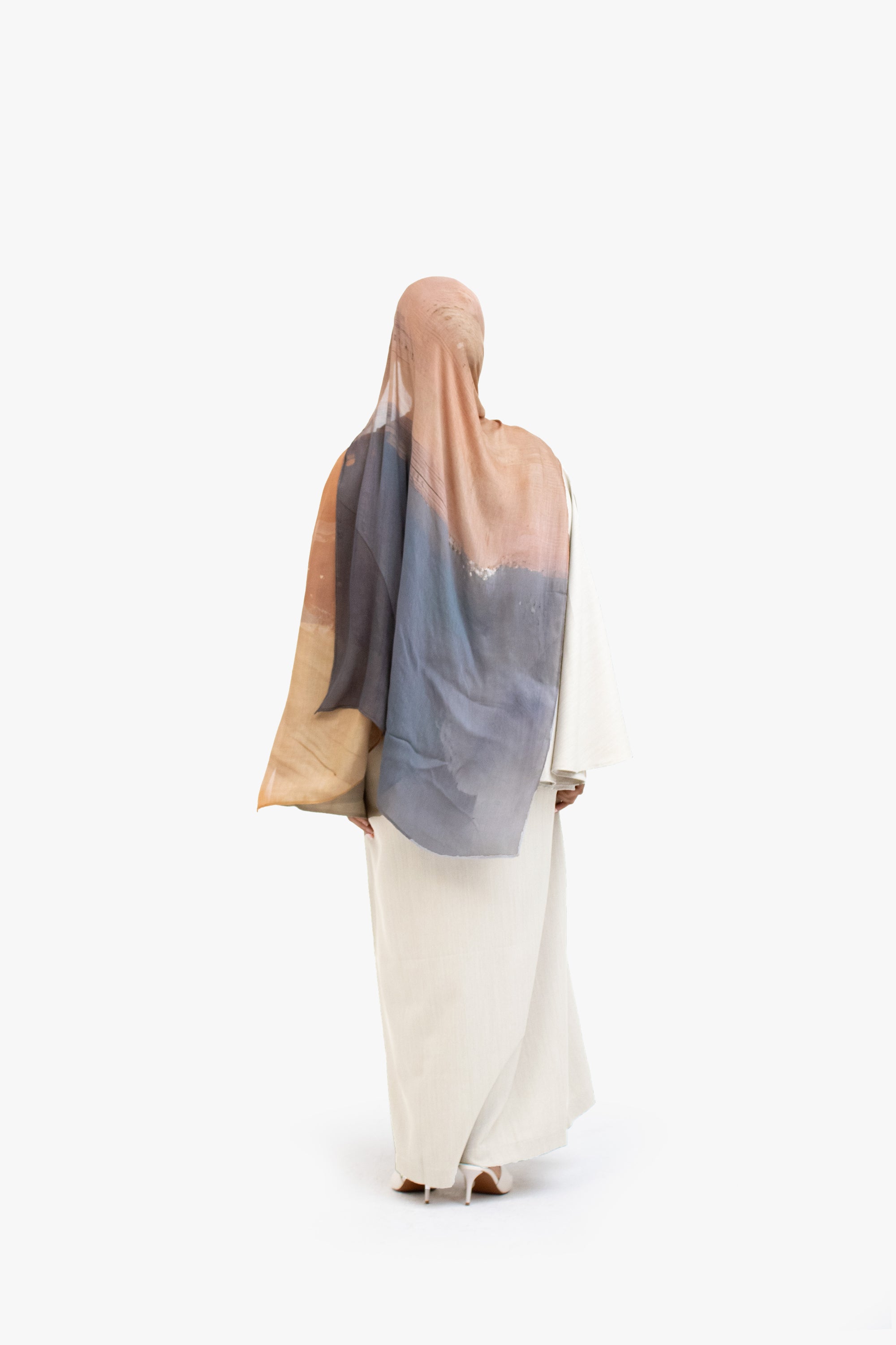 Stone Textured Umbrella Sleeve Abaya