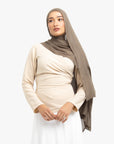 Stone Mélange Wrap Top