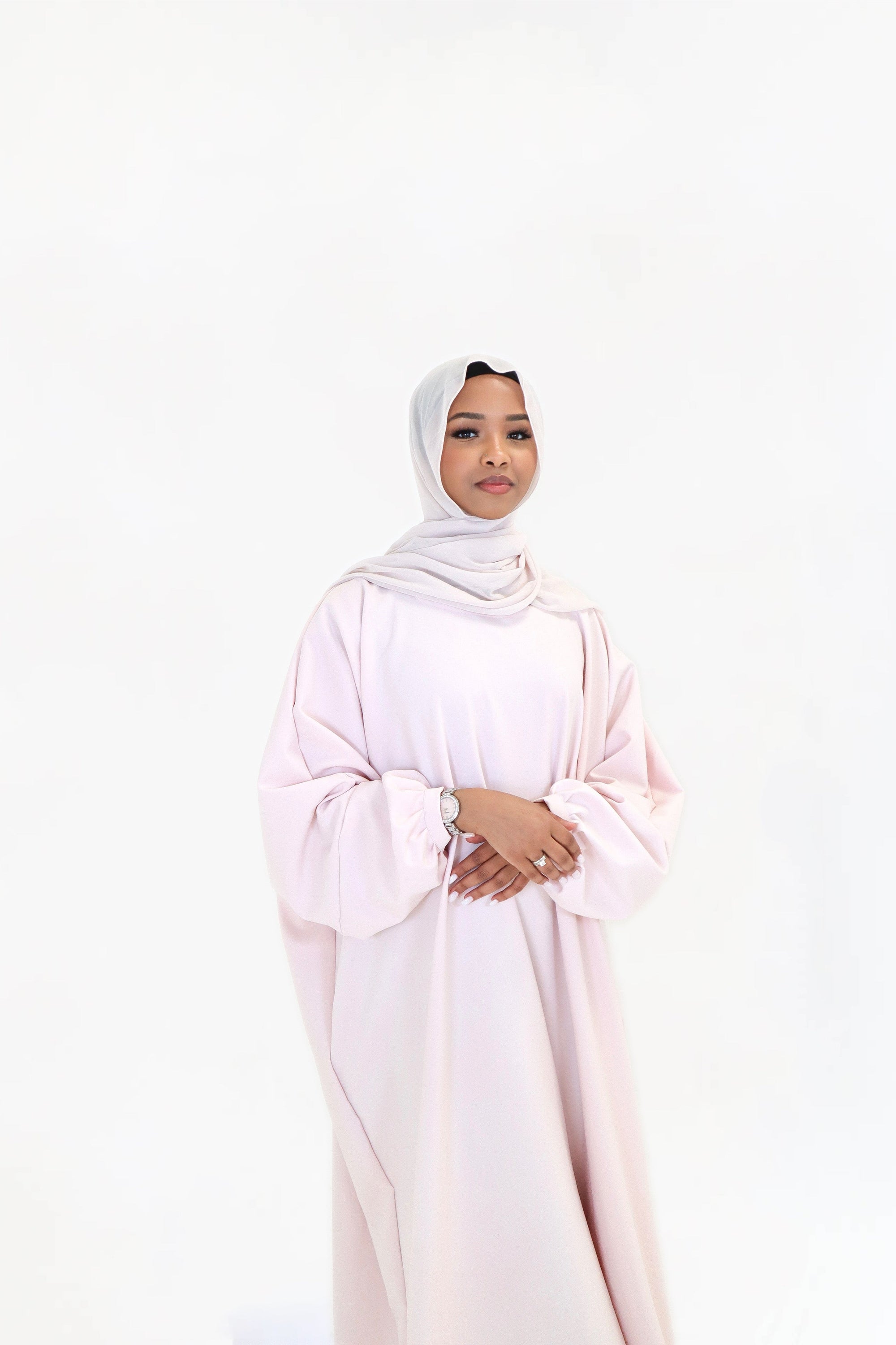 Baby Pink Batwing Abaya