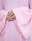Blush Pink Bell Sleeve Abaya