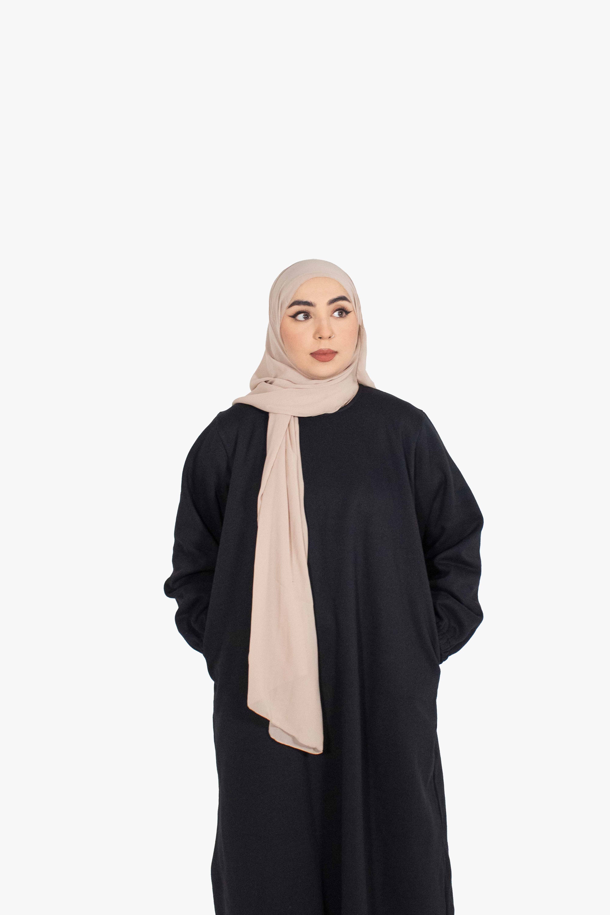 Jet Black Jumper Abaya