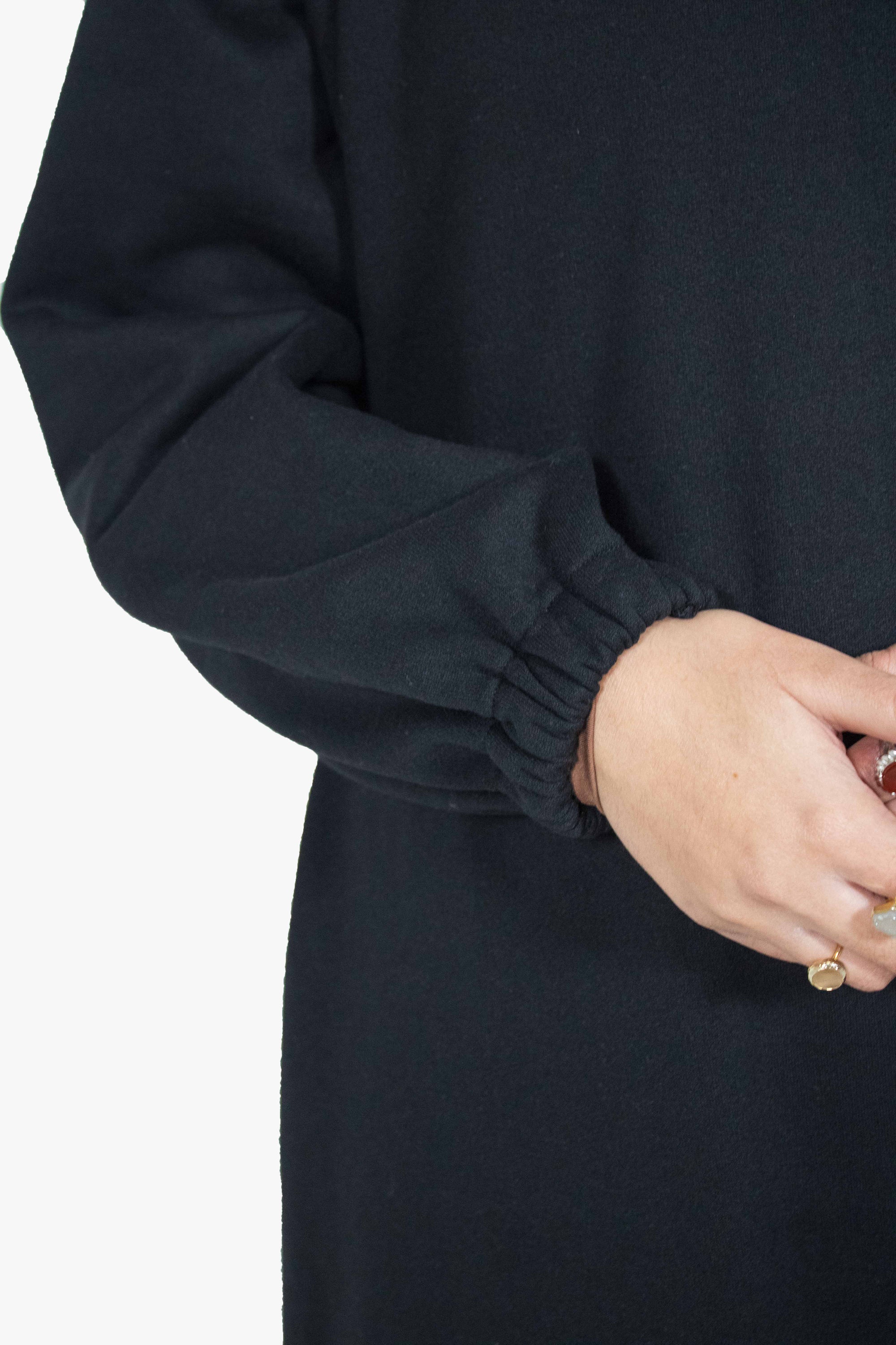 Jet Black Jumper Abaya