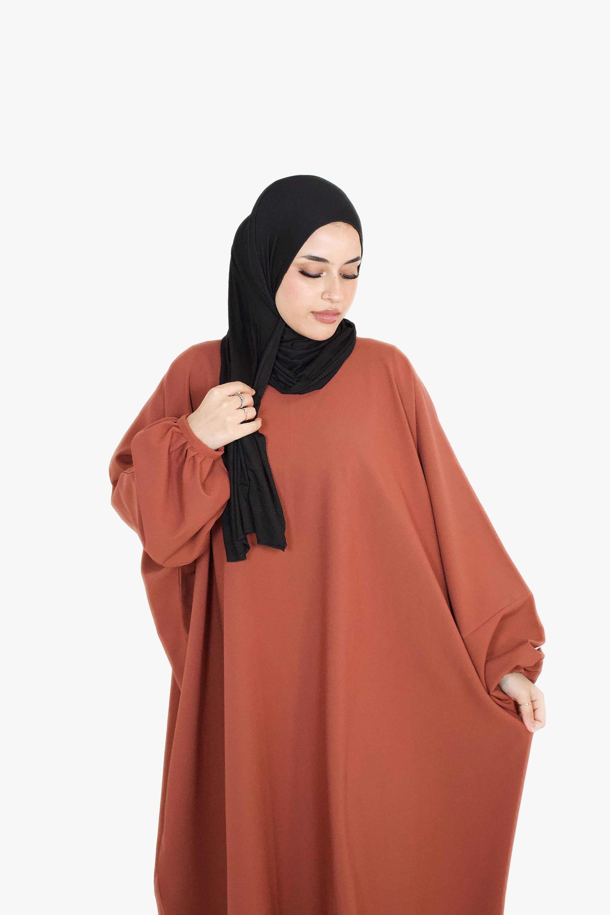 Burnt Sienna Batwing Abaya