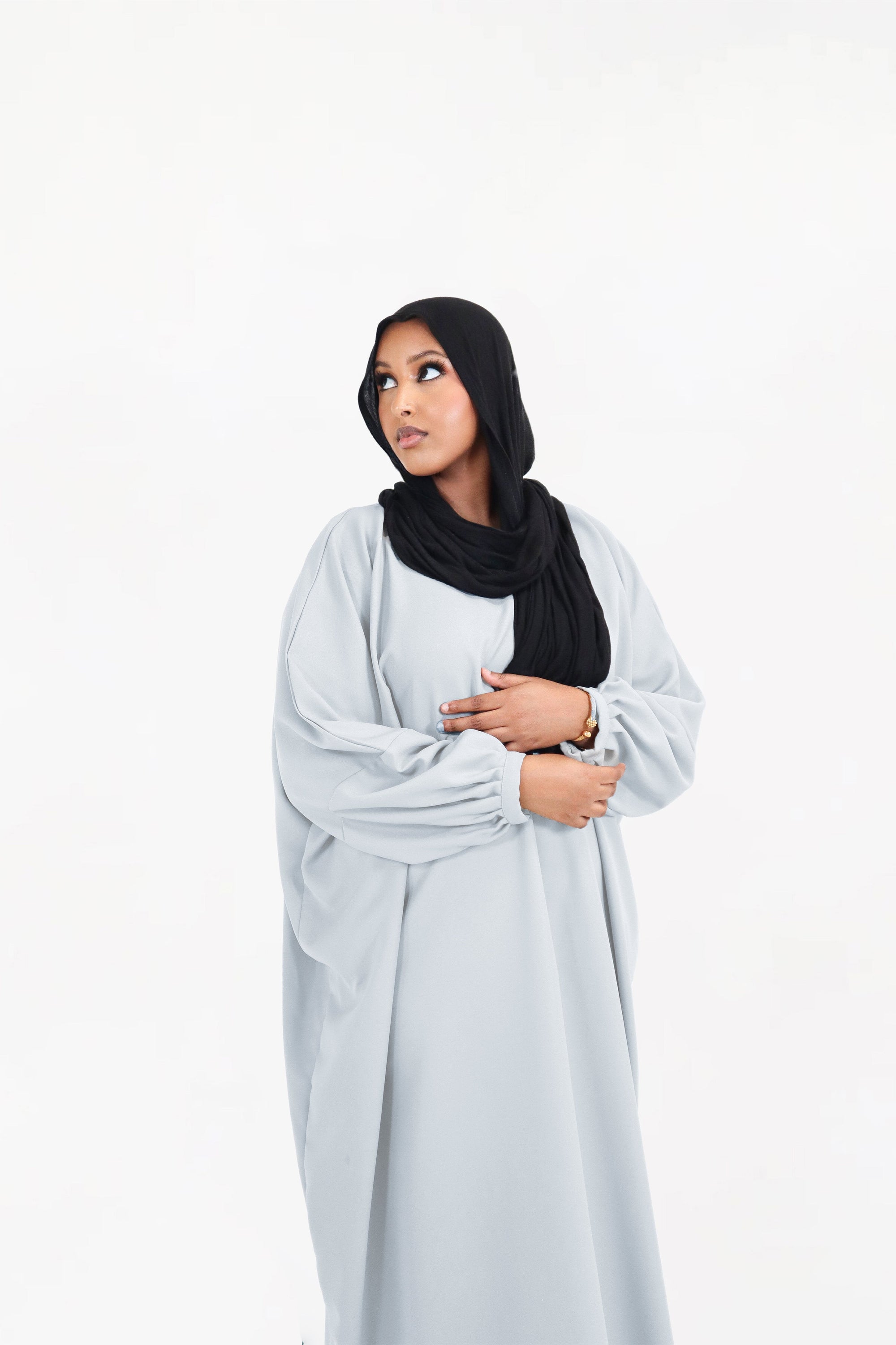 Lagoon Blue Batwing Abaya