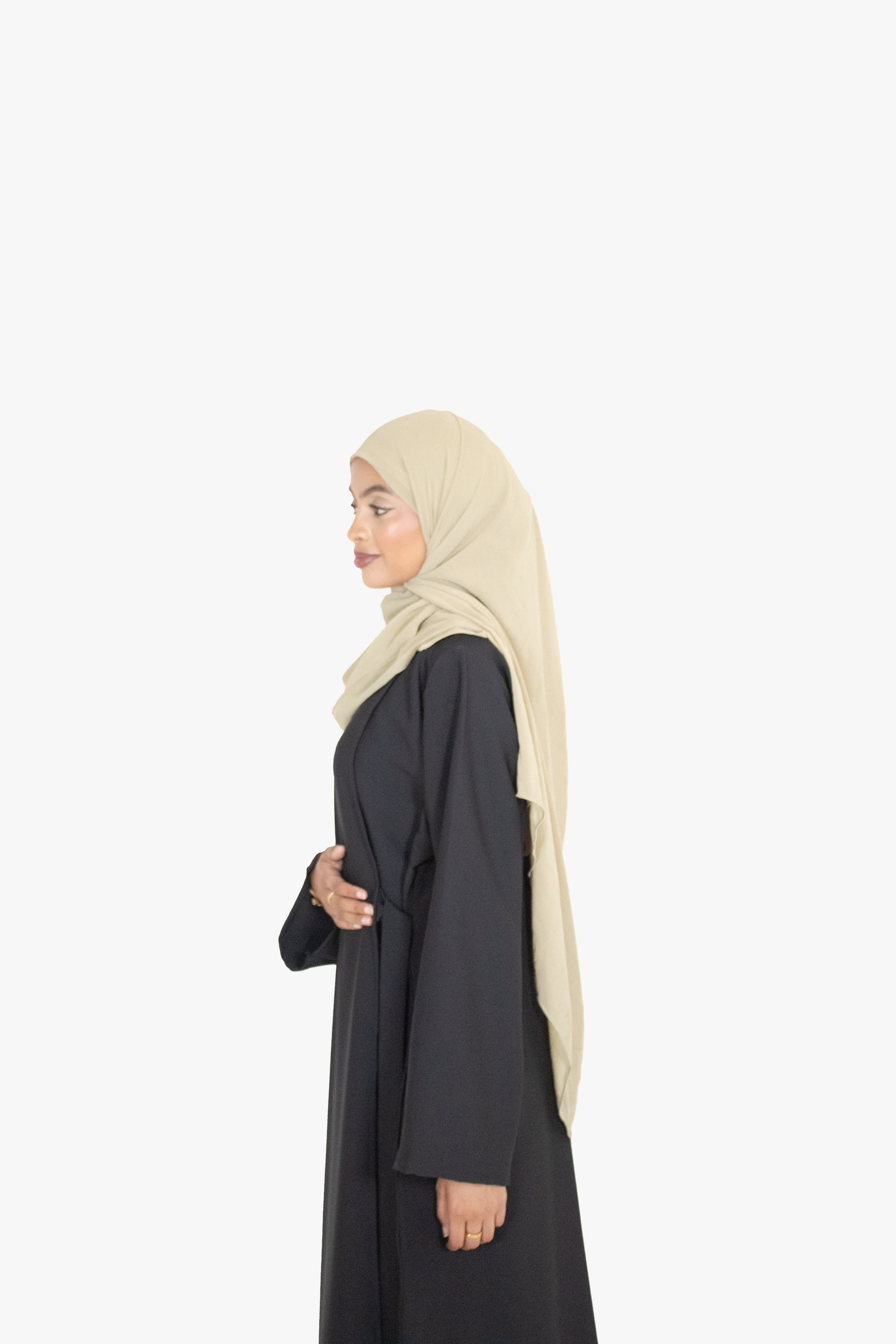 Black Side Wrap Abaya