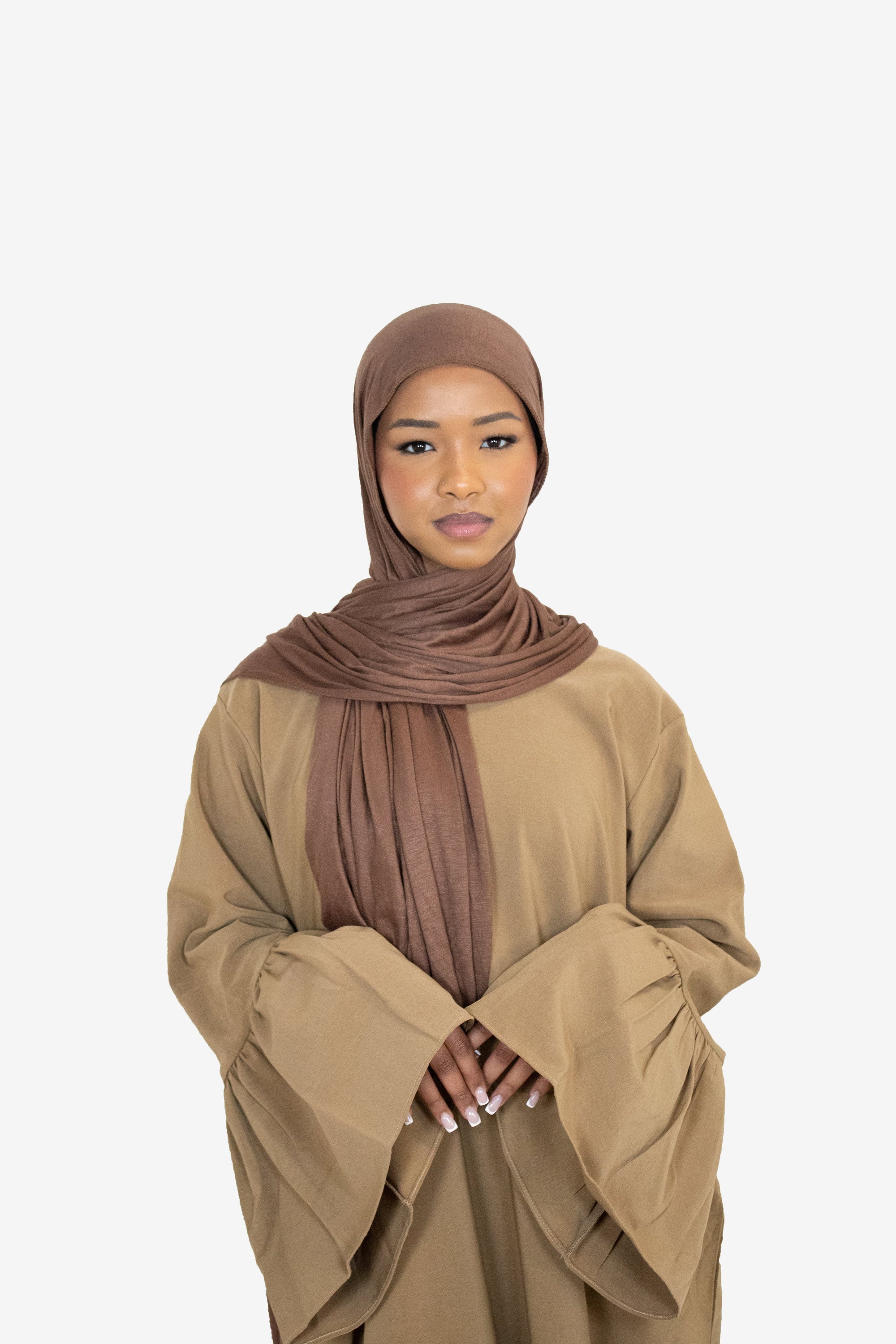 Caramel Bell Sleeve Abaya