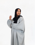 Grey Batwing Abaya