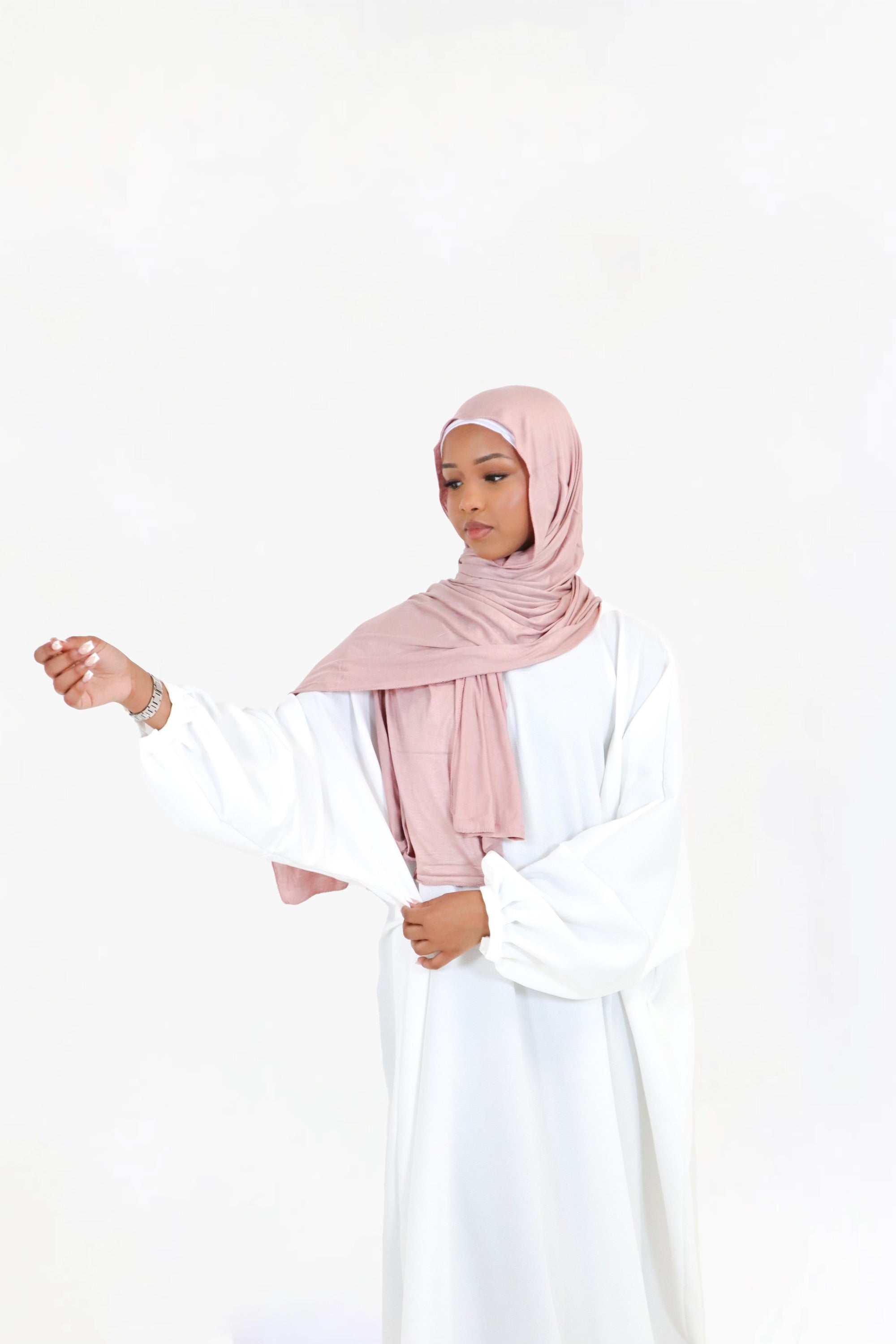 White Batwing Abaya