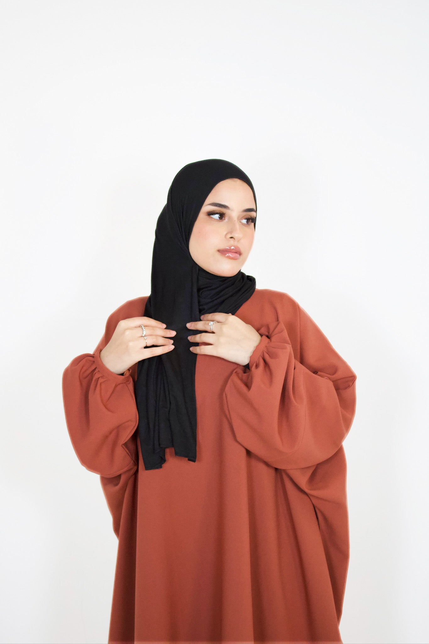 Burnt Sienna Batwing Abaya