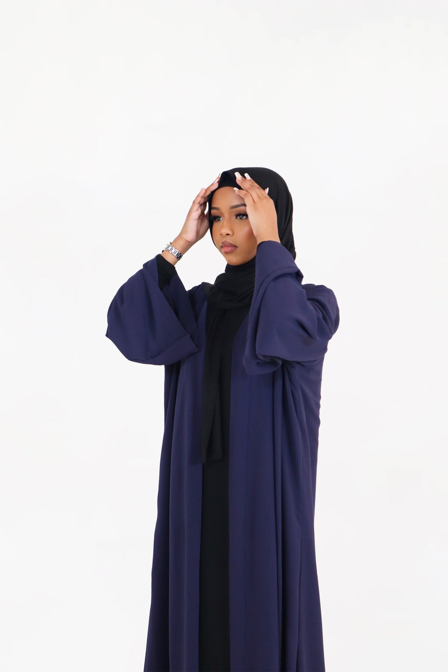 Purple Kimono Open Abaya