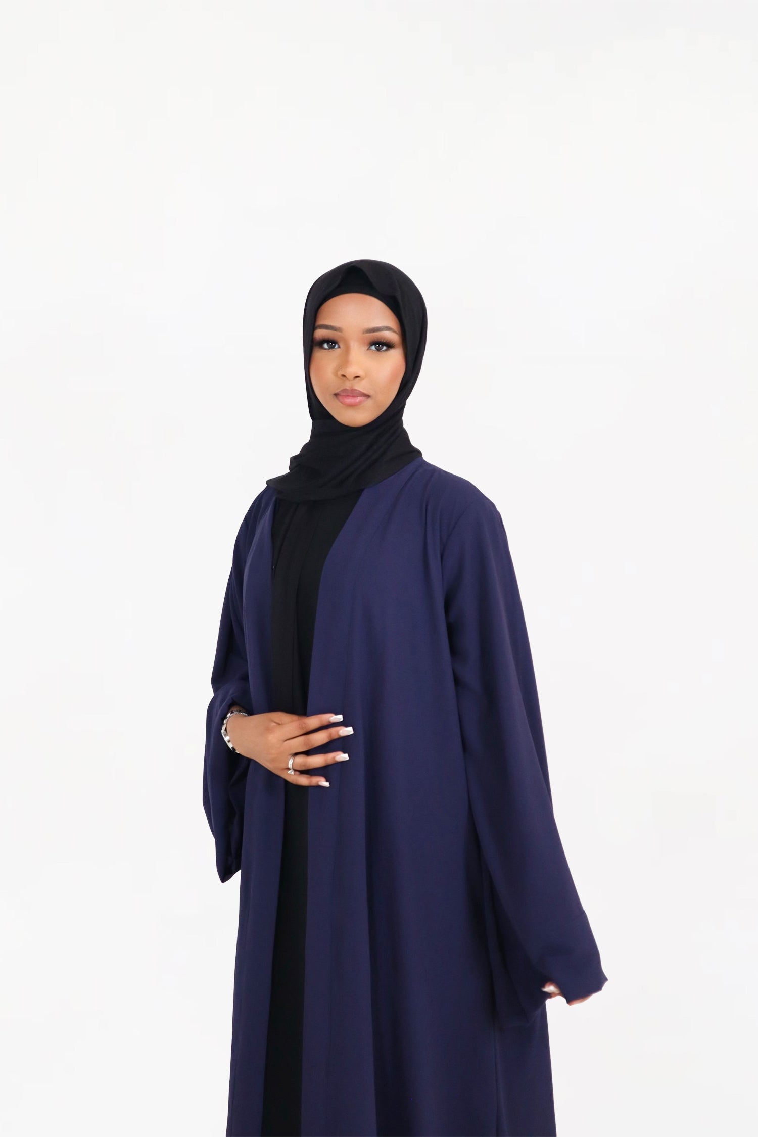 Purple Kimono Open Abaya